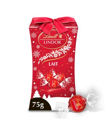 Lindt - Mini Bo te Cadeau LINDOR Lait - Assortiment de Chocolats au Lait - C ur Fondant - Id al pour No l 75g Mini Cadeau Lait 75g