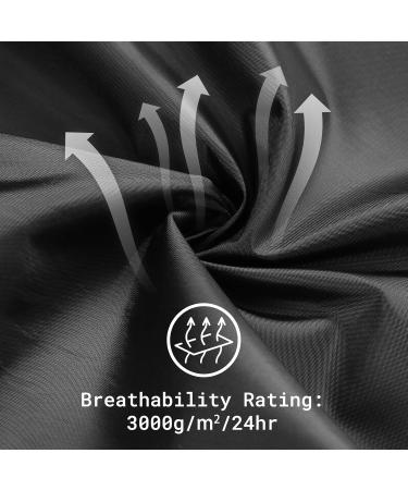 AXESQUIN 3XL Men's Waterproof Rain Pants - Breathable Lightweight Windproof Cycling & Hiking Overpants - Black - Buy Online on GoSupps.com