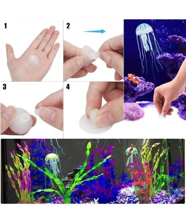 Shop N | 6-Piece Artificial Jellyfish & Glowing Silicone Mushrooms for Aquarium Decoration - Realistic Hydroponic Plants - Buy Online on GoSupps.com