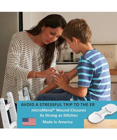 microMend Emergency Wound Closures - Surgical Quality Laceration Repair Without Stitches - Combo Pack (Small & Medium) for Camping Gear - Buy Online on GoSupps.com