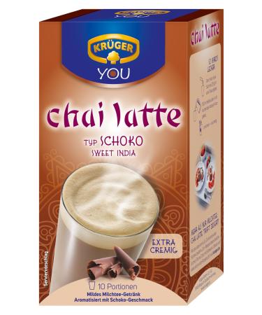 KR GER YOU chai latte chocolate instant preparation for milk tea drinks flavoured with chocolate flavour 250 g (10x 25 g sachets)