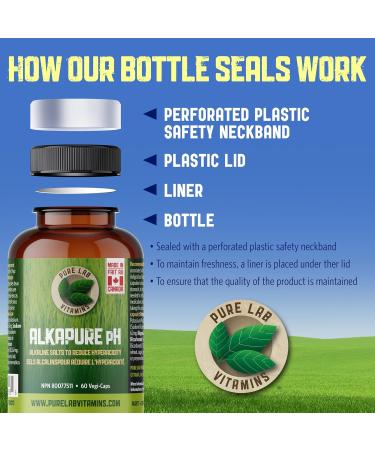 Pure Lab Vitamins |Alkapure pH | 60 Capsules | Alkaline pH Balance Pills | Essential Minerals Supplement | Antigas and Bloating Relief for Men & Women | Indigestion and Heartburn Relief | Antacid Pills 60 count (Pack of 1) - Buy Online on GoSupps.com