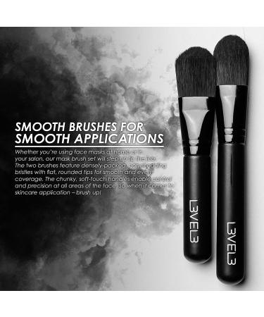 Level 3 Facial Mask Brushes Set - Professional Black Cosmetic Applicator for Scrub, Serum, Beauty and Skin Care - Buy Online on GoSupps.com