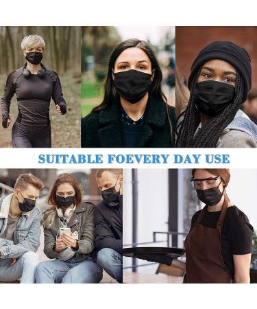 Taimu TM Black Disposable Face Masks for Protection - 50 Pack Safety Masks for Men and Women - Buy Online on GoSupps.com