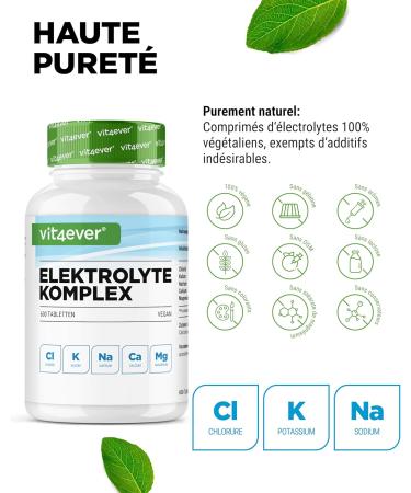 Electrolytes - 600 Tablets with Magnesium Calcium Potassium Sodium & Chloride - Electrolyte Balance & Muscle Function - Buy Online on GoSupps.com