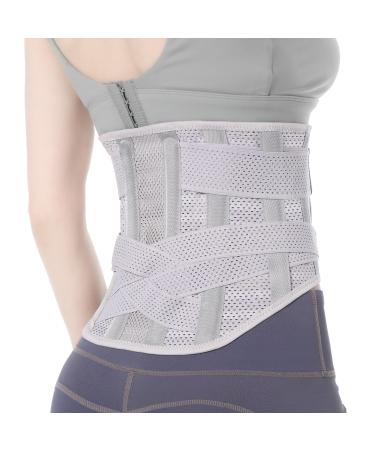EGJoey Breathable Back Brace for Lower Back Pain Women and Men - Back Support Belt for Women, Relieve Lower Back Pain and Improve Posture with Comfort, Back Pain Relief Products, Posture Corrector Medium White