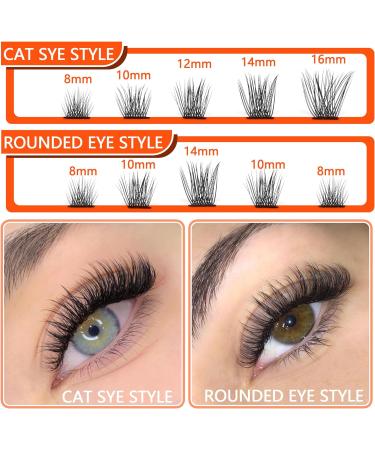 D Curl Cluster Eyelashes 8-16mm by TOOCHUNAG - Russian Lash Clusters for a Natural, Wispy Look - Buy Online on GoSupps.com