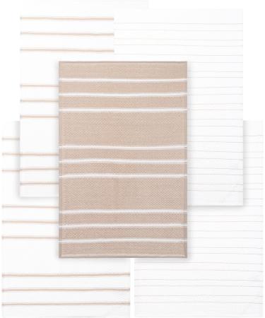 Brandselle 5 Pack Terry Kitchen Towels - 100% Cotton Absorbent & Quick-Drying 45x65 cm Beige - Ideal for International Shipping - Buy Online on GoSupps.com