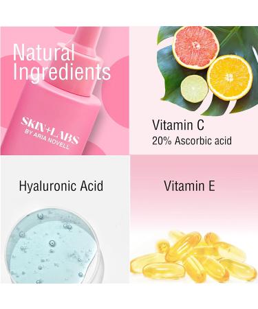 Buy Organic Vitamin C Serum - Brightening & Anti-Aging Skincare with Vitamin E & Hyaluronic Acid - 30ml - Buy Online on GoSupps.com