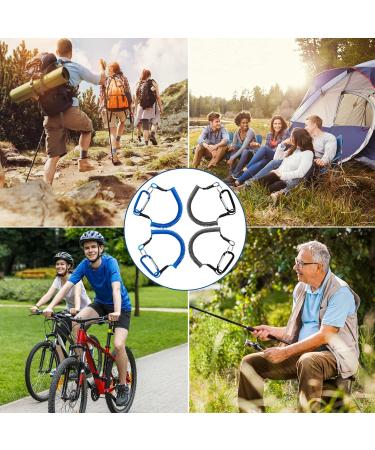 Heveer Spiral Keychain Fishing Lanyard - Elastic Ropes & Carabiner Blue/Black 6-Pack - Best Fishing Accessories for Anglers - Buy Online on GoSupps.com