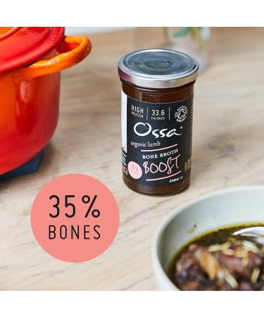 Ossa Lamb Bone Broth Boost High-Protein Broth Preservative-Free Soup and Cooking Essential Keto and Paleo-Friendly Soup Maker for Gut Health and Digestion 240 mL - Buy Online on GoSupps.com