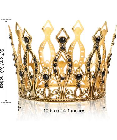 ZENFUN Set of 3 Crown Cake Toppers Crown Decorations for Party Beaded Rhinestone Mini Crown Baby Showers Cake Topper Birthday Parties Princess Themed Parties 3 Colors - Buy Online on GoSupps.com