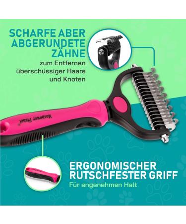 Maxpower Planet Hund- und Katzenb rste Sanfte Wollb rste f r Langhaartiere Doppel-seitiger Hundekamm & Katzenkamm in Pink Gro e Gr e - Buy Online on GoSupps.com