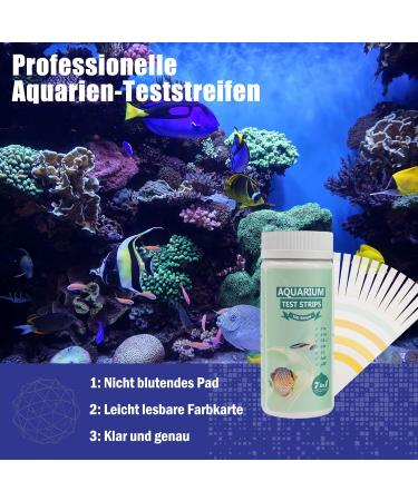 7 in 1 Aquarium Test Strips - 100 Count Kit for pH Nitrite Nitrate Hardness & More | Freshwater & Saltwater Testing - Buy Online on GoSupps.com