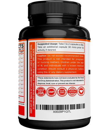 Horny Goat Weed 1590mg Max Strength for Men and Women - Stamina, Endurance, Circulation, Joint & Back Support - Maca Root, Ginseng, Yohimbine, Tribulus, L-Arginine - 60 Count - USA Made - Buy Online on GoSupps.com