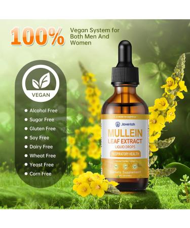 Javeriah Mullein Drops for Lungs Cleanse - Cordyceps, Marshmallow Root & Licorice Root Extract, Respiratory Herbal Supplement with Mullein Leaf Extract for Immune Support & Bronchial Cleanse, 2 Fl Oz - Buy Online on GoSupps.com