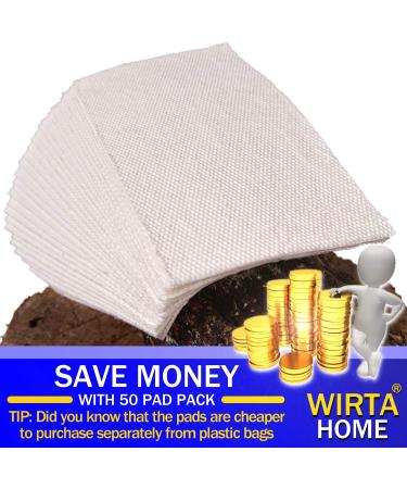 Wirta Home Super Absorbent Pads for Bedside Commode Liners 50 Count - Odor-Free Sleep - Disposable and Easy Cleanup - Buy Online on GoSupps.com