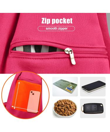 Tomkas Dog Carrier Sling - Adjustable Pet Carrier for Small Dogs & Cats with Zip Pocket - Pink (Small EU) - Buy Online on GoSupps.com