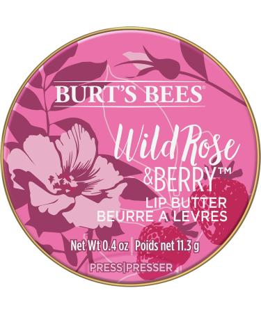 Burt's Bees 100% natural origin Moisturizing Lip Butter with Wild Rose and Berry 11.3 Grams