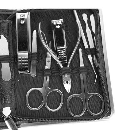 Carbon Steel Manicure Kit Mess and Hygienic Nail Clippers Set Accurate Clipping for Travel Manicure Tools Kit in Black - Buy Online on GoSupps.com