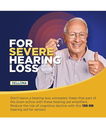 Dellona Rechargeable Hearing Aids for Seniors - Severe Hearing Loss, Ear Hook Design, Noise Cancelling - Amplifiers for Senior Citizens - Buy Online on GoSupps.com