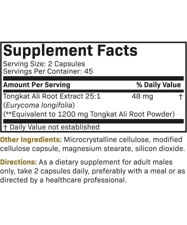 Futurebiotics Longjack Tongkat Ali Extra Strength - Energy & Stamina Support Non-GMO 90 Vegetarian Capsules - Buy Online on GoSupps.com
