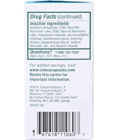 Colace 2-IN-1 Stool Softener & Stimulant Laxative Tablets - 60 Count - Buy Online on GoSupps.com