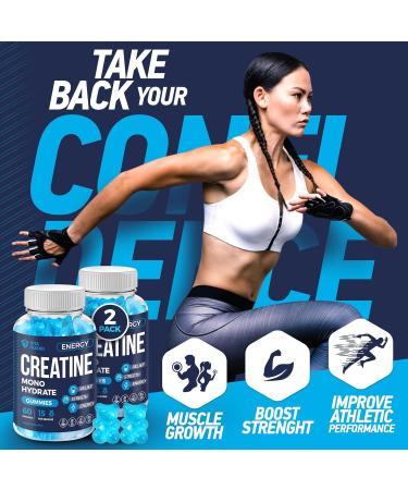 5000mg Creatine Monohydrate Gummies - Ultimate Muscle Builder & Energy Booster for Men & Women (2 Pack - Buy Online on GoSupps.com
