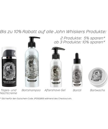 John Whiskers Bartshampoo - Vegan 2in1 Beard Soap - Made in Germany - Silicone-Free & Fragrant - Perfect for Smooth Pure Beards - 1 Piece - Buy Online on GoSupps.com