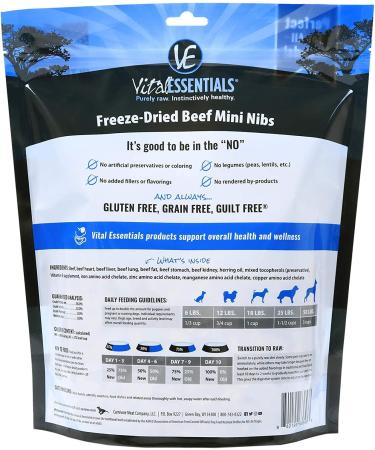 Vital Essentials Freeze Dried Dog Food Mini Nibs Beef - High-Quality Nutrition for Your Pet - Buy Online on GoSupps.com