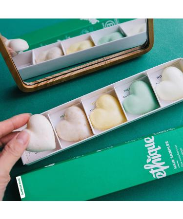 Ethique Hair Sampler Set - 3 Solid Shampoo Bars & 2 Conditioner Bars for All Hair Types - Buy Online on GoSupps.com