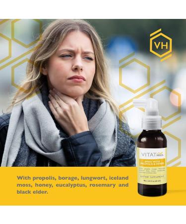 VITAT Propolis Throat Spray with Honey and Herbs 2.02 Fl Oz - Immune Support - Natural Ingredients - Additive Free - 1 Pack - Buy Online on GoSupps.com