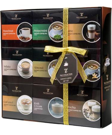 Coffee Gift Set - 9 Flavoured Instant Coffee Sachet Coffee Gifts For Men and Women With Hazelnut Coffee Caramel French Vanilla Coffee Irish Coffee Latte Coffee Christmas Gifts For Him Her - Buy Online on GoSupps.com