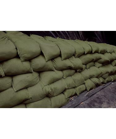 Empty Military Green Sandbags with Ties | 14x26 Woven Polypropylene | Hurricane Flood Protection | Various Bundles Available - Buy Online on GoSupps.com