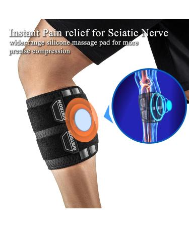 Sciatica Pain Relief Brace - Knee & Calf Support with Targeted Compression - Adjustable Nylon Devices for Hip & Sciatic Pain Relief - Buy Online on GoSupps.com