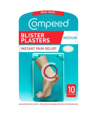 Compeed Medium Size Blister Plasters Hydrocolloid Plasters Foot Treatment Heal fast Dimensions: 4.2 cm x 6.8 cm 10 Count (Pack of 1) M 10 Count (Pack of 1) Hydrocolloid Gel