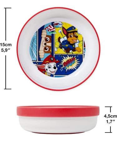 Paw Patrol Children's Tableware Set - Slipproof BPA-Free 5-Part Dish & Cutlery Set for Kids - Reusable Plates Bowls & Cups - Buy Online on GoSupps.com