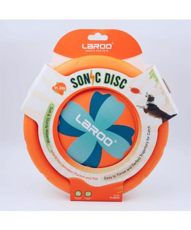 Laroo Dog Frisbee - 24.5cm Soft Bite-Proof Flying Disc Toy for Large Dogs | Outdoor Training & Fun - Buy Online on GoSupps.com