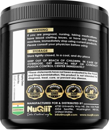 NUQIIT Ashwangdha Capsules 4000mg Fenugreek Seed 2000mg Ginkgo Biloba 2000mg & More - Apple Cider Vinegar Bladderwrack - Support Brain Health Comfortable Mind & Immune System - 90 Vegan Capsules - Buy Online on GoSupps.com