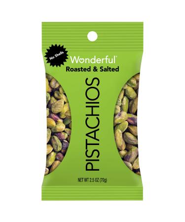 Wonderful Pistachios No Shells Roasted and Salted 2.5 Ounce Bag