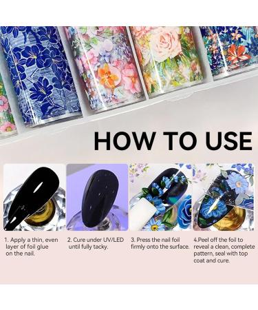 Foil Glue Gel Adhesive for Nails - 8 ml - Strong Adhesion - Requires a UV Lamp for curing - For Home Salon and Nail Art - Buy Online on GoSupps.com