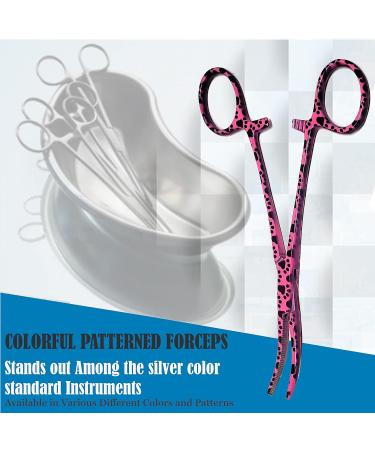 Dog Pet Ear/Nose Hair Puller Grooming Hemostat Locking Forceps Curved Pliers 5.5" (14cm) Full Serrated Clamps Stainless Steel (Pink Paws) Curved Pink Paws - Buy Online on GoSupps.com