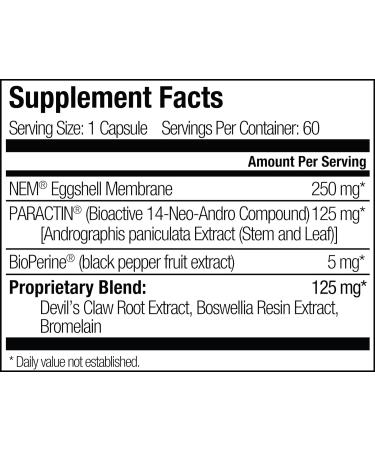 Performa Flex Joint Health Supplement with NEM, Paractin, Bromelain, Boswellia, Devil's Claw Extract for Joint & Cartilage Health - Buy Online on GoSupps.com