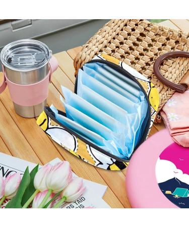 Buy Bee Pattern Menstrual Pad Bag | Women s Portable Napkin & Cup Pocket with Zipper for Teens & Girls - Buy Online on GoSupps.com