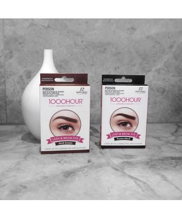 1000 Hour Professional Lash & Brow Kit - Long-Lasting Eyebrow Mascara & Gel for Stunning Defined Brows - Dark Brown - 12 Applications Up to 6 Weeks - Buy Online on GoSupps.com