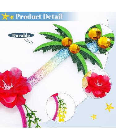 Palm Tree & Pineapple Hawaiian Head Bopper Set for Kids & Women - Summer Party Costume Accessory - Buy Online on GoSupps.com