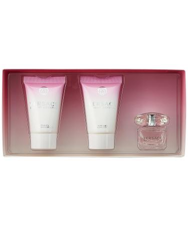 Versace Bright Crystal 3 Pc Gift Set for Women - 5ml EDT, 2x25ml Shower Gel, Body - 3 Piece Set - Buy Online on GoSupps.com