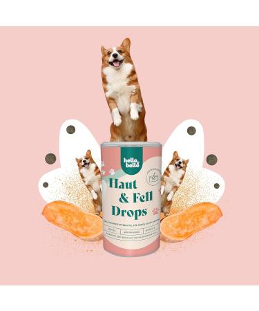 Hellobello Skin & Fur Drops for Dogs | 2 x 350g with Algae Oil Brewers Yeast & Biotin for Soft Shiny Fur & Healthy Skin - International Shipping Available - Buy Online on GoSupps.com