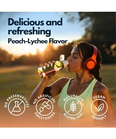 Hydration Energy & Focus | Energy Drink Mix with Natural Caffeine - Peach & Lychee - 20 Servings Sugar-Free Vitamin-Packed Blend B6 B12 C E - Buy Online on GoSupps.com
