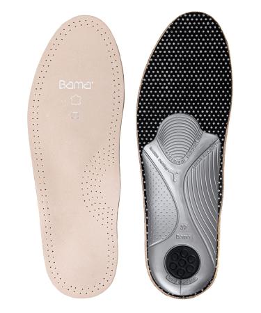 Bama Comfort Primus Extra footbed anatomically shaped insole genuine leather unisex brown/silver/black 40 EU